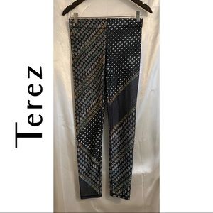 Terez Womens Casual Leggings Studded Print M